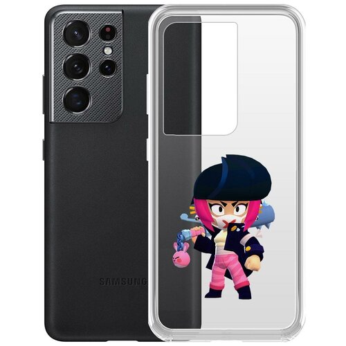 фото Чехол-накладка clear case brawl stars-ужасная биби для samsung galaxy s21 ultra (g998) krutoff group