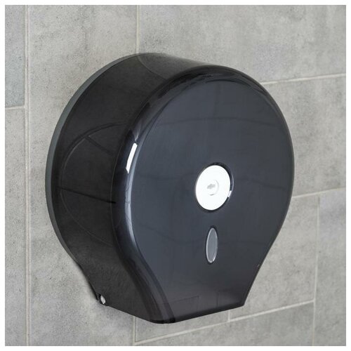Диспенсер туалетной бумаги, 28x27,5x12 см, втулка 6,5 см, пластик, цвет чёрный