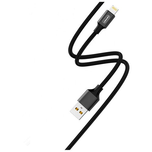 Кабель DENMEN D02L USB to Lightning 2.4A 1 м, черный