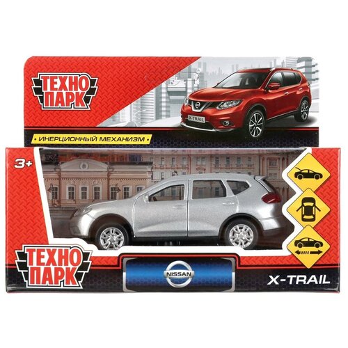 Металлическая машина Nissan X-Trail, серебристый металлик