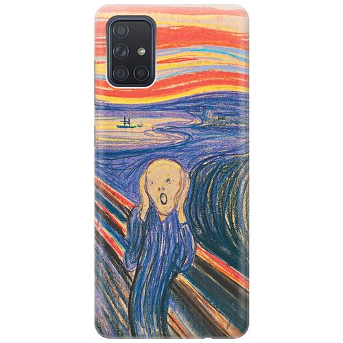 фото Ультратонкий силиконовый чехол-накладка для samsung galaxy a71 с принтом "крик" gosso