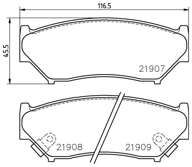 Дисковые тормозные колодки передние NISSHINBO NP9005 для Suzuki Vitara Suzuki Grand Vitara Suzuki Jimny Chevrolet Tracker (4 шт.)