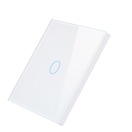 Повторитель переключатель беспроводной для умного Wi-Fi выключателя с Алисой Tuya RF433 одиночный стеклянный белый