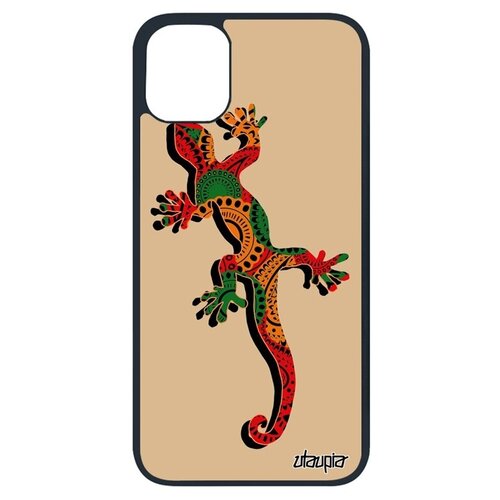 фото Противоударный чехол на смартфон // iphone 11 pro // "саламандра" стиль ящерица, utaupia, цветной