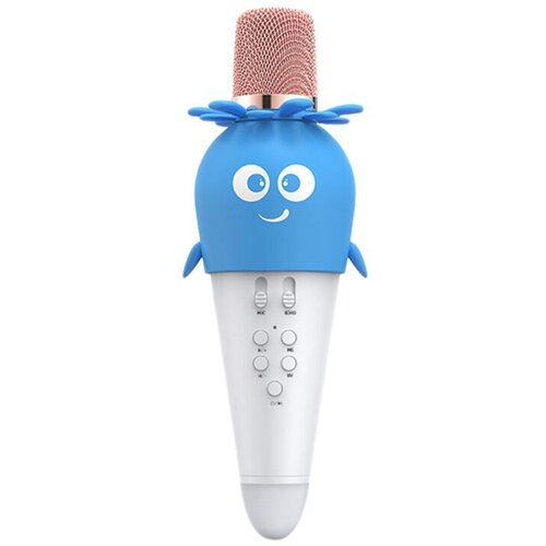 Микрофон колонка морковка голубой Детский караоке микрофон 189900₽