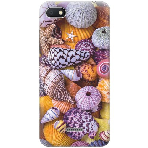фото Re:paчехол - накладка artcolor для xiaomi redmi 6a с принтом "разноцветные ракушки"