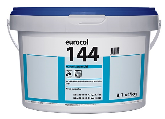 2-К полиуретановый клей eurocol 144 EUROMIX PU MULTI Компонент А: бежевый Компонент Б: коричневый