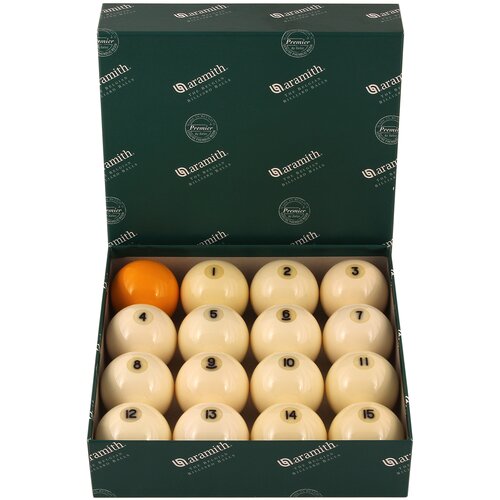Шары Aramith Premier для русского бильярда 68мм биток желтый