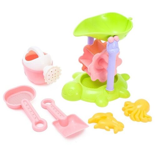 фото Песочный набор морские истории, с лейкой, формочками, лопатками, микс 4740847 . yandex market