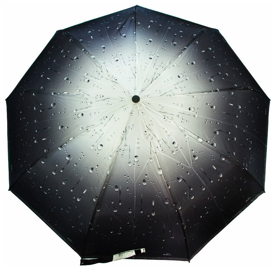 Женский складной зонт Popular umbrella автомат, черный