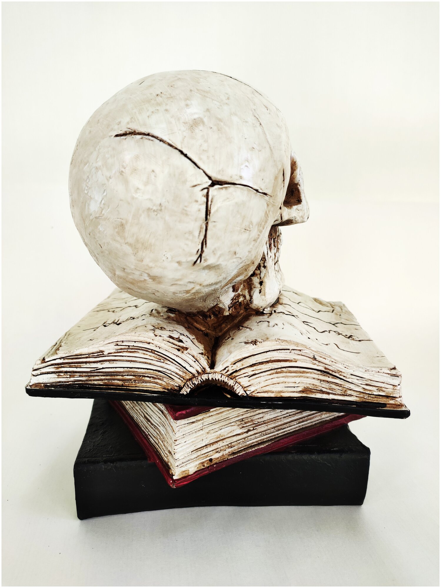 Череп светящийся с книгой 23 см. — фото 1