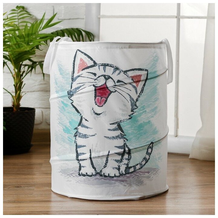 Корзинка для игрушек "Котик" 35х35х45 см