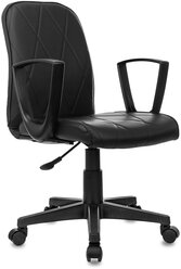 Кресло компьютерное Бюрократ CH-327/BLACK-PU черный, экокожа, крестовина пластик