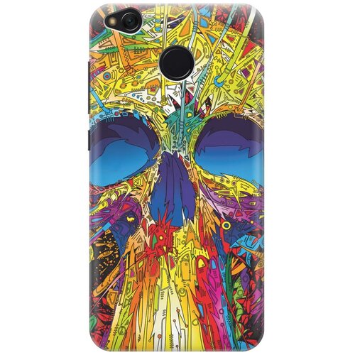 фото Re:paчехол - накладка artcolor для xiaomi redmi 4x с принтом "череп красок"