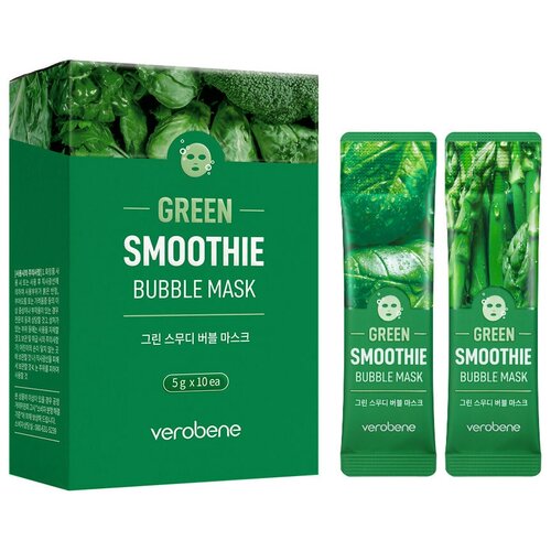 Кислородная маска смузи Verobene Green Smoothie Bubble Mask