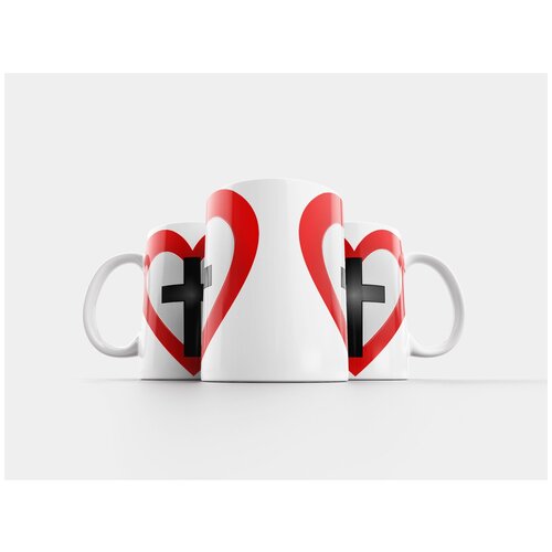 фото Кружка "сердце, красный, блестящий" 320 мл lotsprints