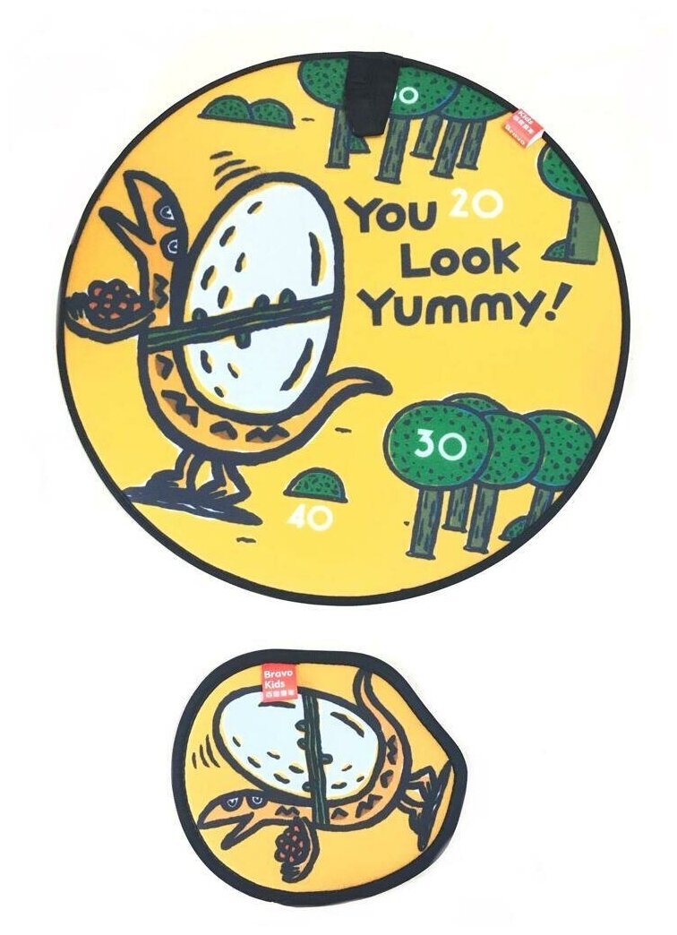 Изображение Детская игра с липким мячом и доской для дартса и наклейками Bravokids