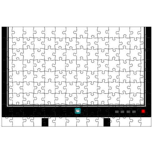 фото Магнитный пазл 27x18см."телевизор, монитор, телевидение" на холодильник lotsprints