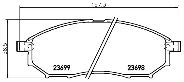 Дисковые тормозные колодки передние NISSHINBO NP2006 (4 шт.)