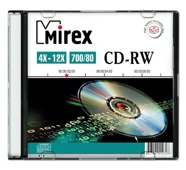 CD-RW Mirex 700Мб 4X-12x Slim case