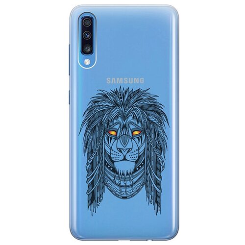 фото Ультратонкий силиконовый чехол-накладка для samsung galaxy a70 с 3d принтом "grand leo" gosso