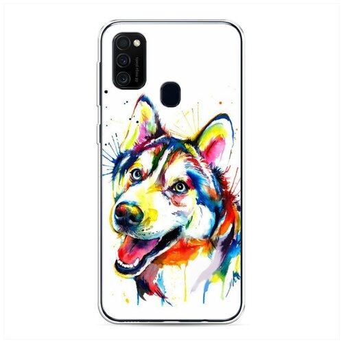 фото Силиконовый чехол "хаски арт 4" на samsung galaxy m21 / самсунг галакси м21 case place
