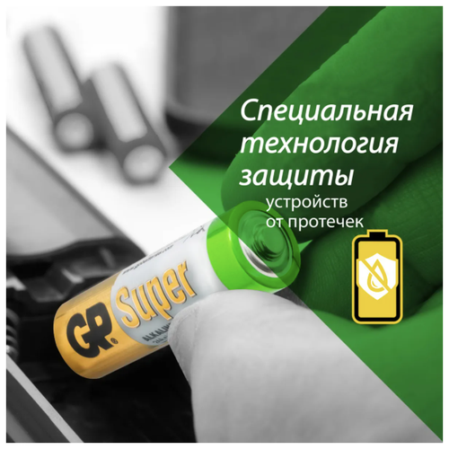 Батарейки GP щелочные набор батареек gp super alkaline аа lr6 20шт уп 15a 2crvs20 240 960