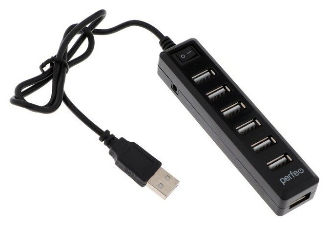 USB-HUB Perfeo 7 Port PF-H034 Black чёрный
