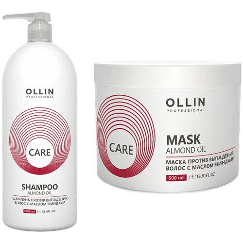 Купить Ollin Care Шампунь для против выпадения волос с маслом миндаля 1000мл и Маска 500мл, OLLIN Professional