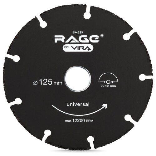 Диск отрезной VIRA RAGE Universal 594325, 125 мм, 1 шт.