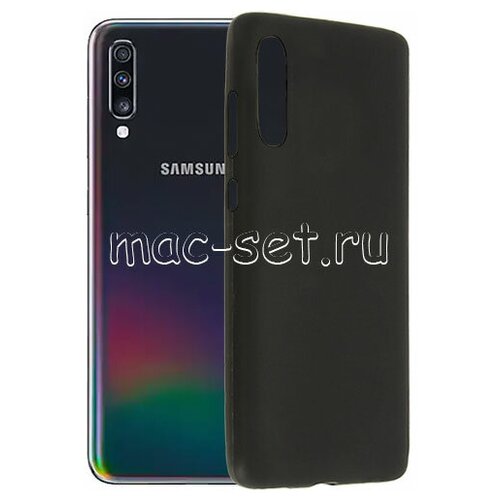 Чехол-накладка для Samsung Galaxy A70 A705 силиконовый черный 1.2 мм