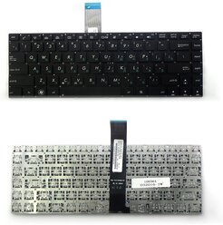Клавиатура для ноутбука Asus K45, U37, U47 Series. Плоский Enter. Черная, без рамки. PN: 9Z.N8ABQ.G01.