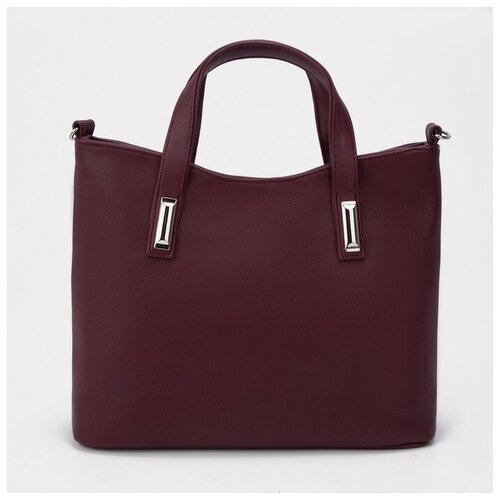 фото Сумка-тоут на молнии, цвет бордовый miss bag