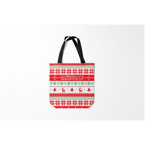 фото Сумка-шоппер / 40х40 см / геймерам / roblox новогодний burnettie