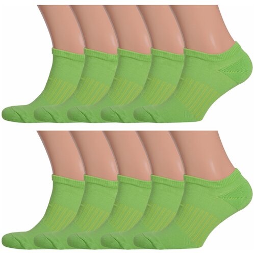 Комплект из 10 пар мужских носков с махровым мыском и пяткой Comfort (Palama) салатовые, размер 27 (42-43)