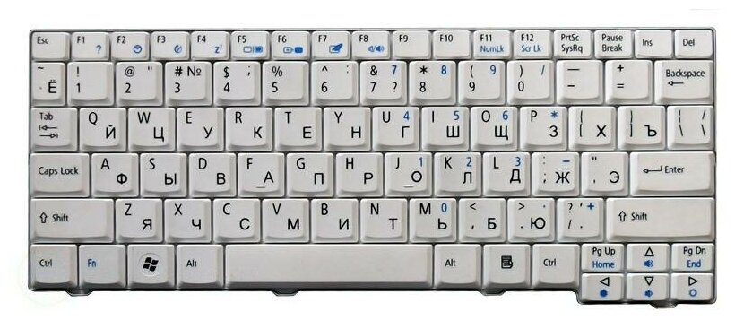 Клавиатура для ноутбука JN9482J1D белая