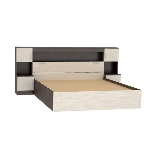 Кровать двуспальная Бася КР-552 160х200 венге, дуб белфорд