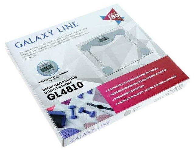 Весы напольные электронные Galaxy LINE GL4810, элемент питания "CR2032"(в комплекте) , до 180 кг - фотография № 9