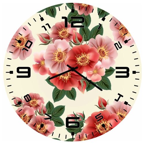 фото Svs настенные часы svs 3502456 красивые цветы