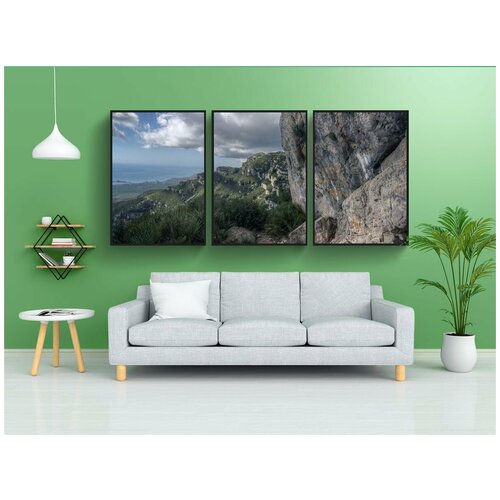 фото Набор модулных постеров для интерьера "задний план, гора, драматический" 60x90 см. в тубусе, без рамки lotsprints