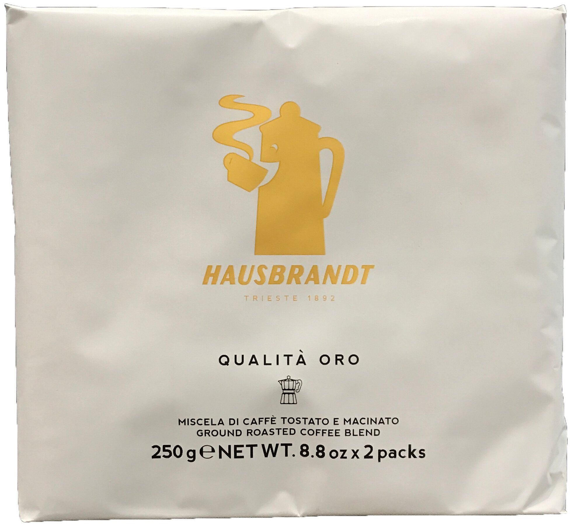 Кофе молотый Hausbrandt Oro Bi-pack (Хаусбрандт Оро Би-пак), в/у, 2x250г - фотография № 3