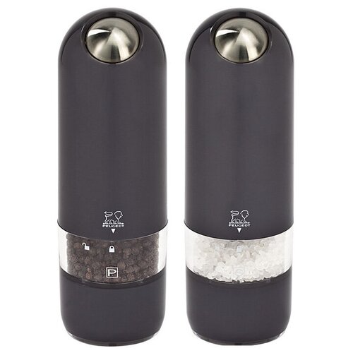 фото Набор электрических мельниц для соли и перца alaska duo, с подсветкой, 17 см, черный, peugeot, 2/28503