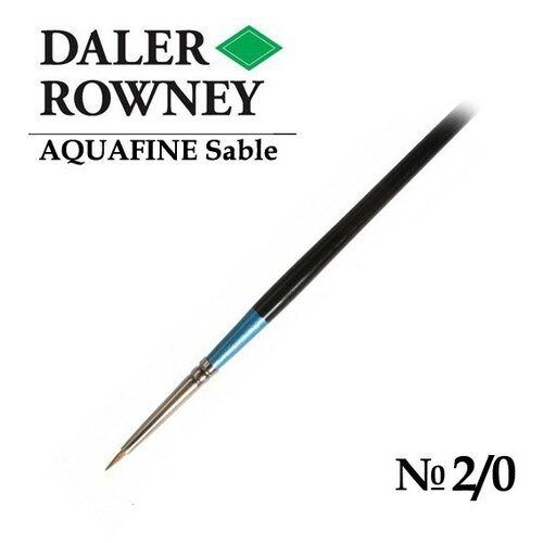 Кисть Daler Rowney Кисть соболь круглая №2/0 короткая ручка AQUAFINE Daler-Rowney daler rowney скетчбук daler rowney simply в дисплее 10х15см