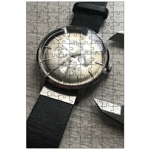 фото Магнитный пазл 27x18см."часы, технический, дизайн" на холодильник lotsprints