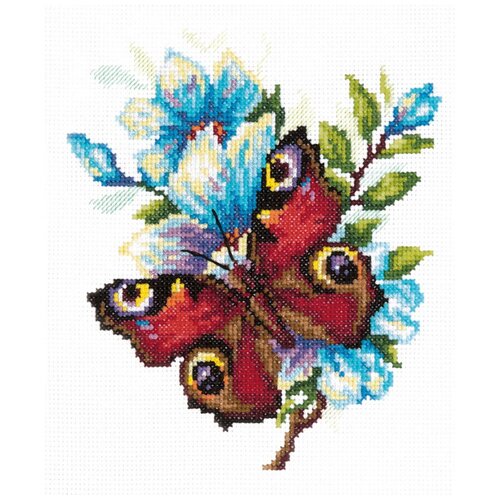 фото Набор для вышивания чудесная игла 042-09 павлиний глаз 17 х 17 см 2 шт.