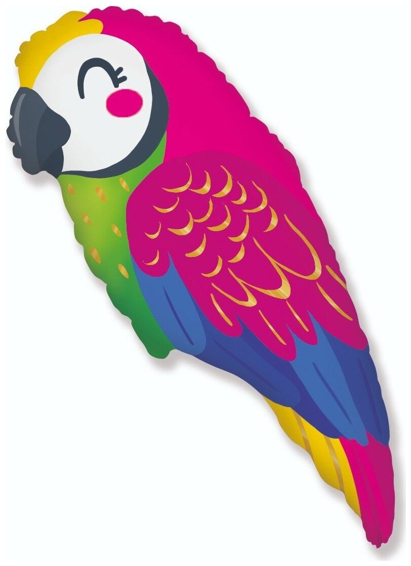 Шар (35'/89 см) Фигура, Яркий попугай, 1 шт.