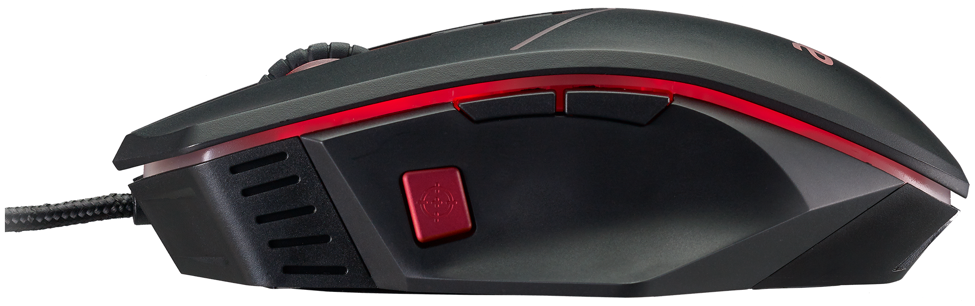 Мышь Acer Nitro NMW120, игровая, оптическая, проводная, USB, черный и красный [gp.mce11.01r] - фото №3
