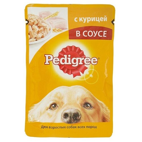 Pedigree Влажный корм Pedigree для собак, курица в соусе, пауч, 85 г