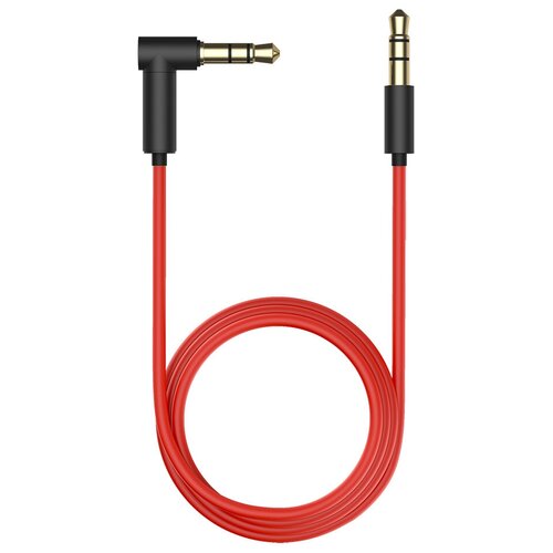 Аудиокабель Olmio AUX 3.5мм - 3.5мм длина 1.5м угловой металлические штекеры красно-черный 038900 кабель aux mrm ax05 угловой 2000mm white