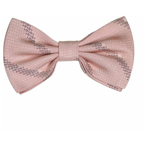 Молодежный галстук-бабочка в жаккардовые полоски Celine 822107 розового цвета